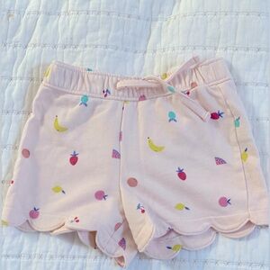 Gap size 4 pink fruit shorts with scalloped bottom.